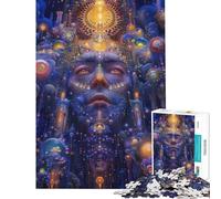 Jigsaw Puzzles 1000 Piece for Teenagers Cosmic Psyche Jigsaw Puzzle Brain Teaser Game Difficult Challenge Challenging To Complete (Size 38x52cm)