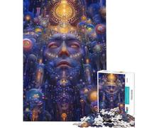 Jigsaw Puzzles 1000 Piece for Teenagers Cosmic Psyche Jigsaw Puzzle Brain Teaser Game Difficult Challenge Challenging To Complete (Size 50x75cm)