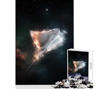 Jigsaw Puzzles 1000 Piece for Teenagers Cosmic Ray︰ Stingray in Space Fun Group Bonding Activity Indoors Memorable Festive Present Option (38x52cm)