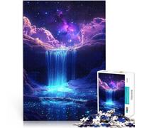 Jigsaw Puzzles 1000 Piece for teenagers Cosmic Waterfall Under a Starry Night Sky Lustige Spiele Für Paare geeignet52x38cm
