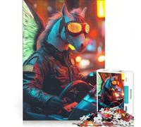 Jigsaw Puzzles 1000 Piece for Teenagers Cyberpunk Pegasus Driver, Educational Games, Pattern Assembly, Artists' Collection, Fine Arts 38x26cm
