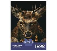 Jigsaw Puzzles 1000 Piece for Teenagers Deer Chess Adult Puzzles Hands-on Game Perfect Decoration Great Gift for Gaming 70x50cm/1000pcs