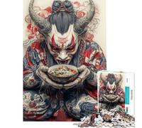 Jigsaw Puzzles 1000 Piece for Teenagers Demonic Ramen Eater Jigsaw Puzzle Brain Teaser Game Difficult Challenge Challenging To Complete (Size 38x26cm)
