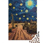 Jigsaw Puzzles 1000 Piece for Teenagers Desert Night Scene Art Print Jigsaw Puzzle Relaxing Games Wall Decoration Gifts for Friends And Family 70x50cm/1000pcs