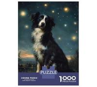 Jigsaw Puzzles 1000 Piece for Teenagers Dog Under The Stars Puzzle for Adults Relax Games Home Decoration Educational Challenge 70x50cm/1000pcs