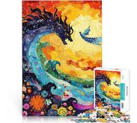 Jigsaw Puzzles 1000 Piece for teenagers Dragon Vs Phoenix Staycation: Zeit totschlagen Geburtstagsgeschenk52x38cm