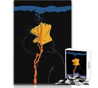 Jigsaw Puzzles 1000 Piece for Teenagers Drowning in Sorrow Cozy And Calming Leisure Fun Seamless Fit High Precision Toy Size 38x26cm