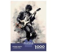 Jigsaw Puzzles 1000 Piece for Teenagers Electric Guitar Performance Art Print Teenager Puzzles Hands-on Game Improve Memory Gifts for Friends And Family 52x38cm/1000pcs