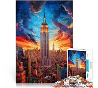 Jigsaw Puzzles 1000 Piece for teenagers Empire State Building NY~ Lustige Spiele Künstlersammlung, Bildende Kunst75x50cm