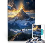 Jigsaw Puzzles 1000 Piece for teenagers Epic Mountaintop Sunrise Familienaktivität Verbessern Sie das Gedächtnis38x26cm