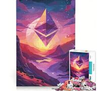 Jigsaw Puzzles 1000 Piece for Teenagers Ethereum Space Planet, Fun Games, Challenging To Complete, Deal As Gifts for The Whole Family 50x75cm