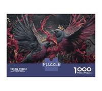 Jigsaw Puzzles 1000 Piece for Teenagers Fantasy Crow Artwork Puzzles for Adults Fun Games Analysis And Logic Educational Challenge 70x50cm/1000pcs