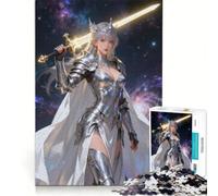 Jigsaw Puzzles 1000 Piece for Teenagers Fantasy Knight in Space, Fun Games, Challenging To Complete, Deal As Gifts for The Whole Family 38x52cm