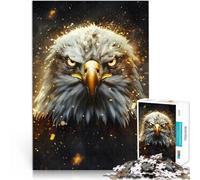 Jigsaw Puzzles 1000 Piece for teenagers Fierce Glowing Eagle for Educational Game Challenge Toy 50x75cm for Home Decoration for Age 14 Years Up
