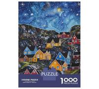 Jigsaw Puzzles 1000 Piece for Teenagers Fishing Village Night Scene Jigsaw Puzzle Fun Games Perfect Decoration Gifts for Friends And Family 70x50cm/1000pcs