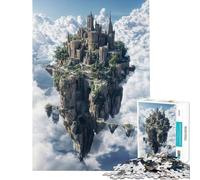 Jigsaw Puzzles 1000 Piece for Teenagers Floating Castle in The Clouds Toys Educational Games Brain Teaser Game for The Whole For Birthdays (Size 75x50cm)