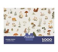 Jigsaw Puzzles 1000 Piece for Teenagers Forest Animal & Plant Pattern Puzzles for Adults Fun Games Analysis And Logic Educational Challenge 70x50cm/1000pcs