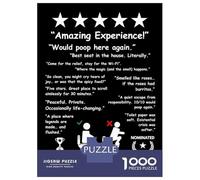 Jigsaw Puzzles 1000 Piece for Teenagers Funny Bathroom Review Jigsaw Puzzle Relaxing Games Wall Decoration Gifts for Friends And Family 52x38cm/1000pcs