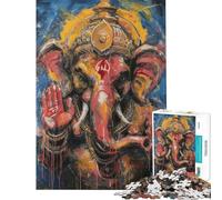 Jigsaw Puzzles 1000 Piece for Teenagers Ganesha Power Jigsaw Puzzle Brain Teaser Game Difficult Challenge Challenging To Complete (Size 50x75cm)