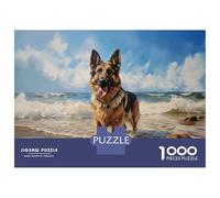 Jigsaw Puzzles 1000 Piece for Teenagers German Shepherd Dog Adult Puzzles Hands-on Game Perfect Decoration Great Gift for Gaming 52x38cm/1000pcs