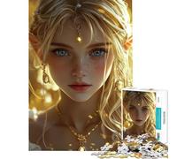 Jigsaw Puzzles 1000 Piece for Teenagers Golden Elf Beauty Jigsaw for Adults Hands-on Game Analysis And Logic Great Gifts for Gaming (Size 38x52cm)