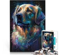 Jigsaw Puzzles 1000 Piece for teenagers Golden Retriever Style 6 Lernspielzeug Wunschliste mit dem Weihnachtsmann38x26cm