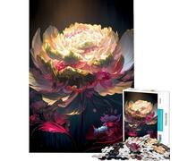 Jigsaw Puzzles 1000 Piece for Teenagers Graceful Peony Whispers Brain Teaser Game Learning Educational Toys Great Gifts for Games Home Art Decor (Size 50x75cm)
