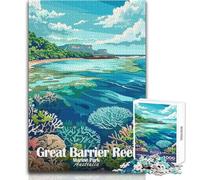 Jigsaw Puzzles 1000 Piece for Teenagers Great Barrier Reef, Australia Educational Game Analysis And Logic Anti-Stress Toys Size 38x52cm