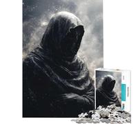 Jigsaw Puzzles 1000 Piece for Teenagers Grim Reaper in Cosmic Darkness Help The Brain Exercise Home Art Decor Practical Game for Ages 14 And over (38x26cm)