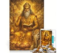 Jigsaw Puzzles 1000 Piece for Teenagers Guru Brihaspati, Educational Games, Pattern Assembly, Artists' Collection, Fine Arts 38X26CM