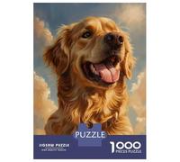 Jigsaw Puzzles 1000 Piece for Teenagers Happy Golden Retriever Puzzles for Adults Fun Games Analysis And Logic Educational Challenge 52x38cm/1000pcs