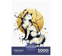 Jigsaw Puzzles 1000 Piece for Teenagers Ink Kitsune Adult Puzzles Relax Games Pattern Assembly Great Gift for Gaming 38x26cm/1000pcs