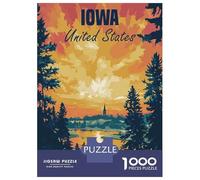 Jigsaw Puzzles 1000 Piece for Teenagers Iowa Sunset Landscape Puzzles for Adults Fun Games Analysis And Logic Educational Challenge 38x26cm/1000pcs