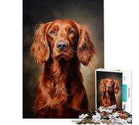 Jigsaw Puzzles 1000 Piece for Teenagers Irish Setter Brain Teaser Game Learning Educational Toys Great Gifts for Games Home Art Decor (Size 50x75cm)