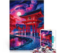 Jigsaw Puzzles 1000 Piece for teenagers Japan Temple Torii Gate Hands-on-Spiel Lernspiel für Geburtstag, Weihnachten75x50cm
