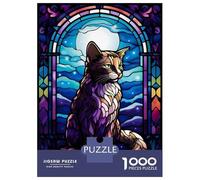Jigsaw Puzzles 1000 Piece for Teenagers Japanese Bobtail Cat Abstr Jigsaws for Adults Anti-Stress Toys Home Decoration Challenging To Complete 52x38cm/1000pcs