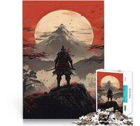 Jigsaw Puzzles 1000 Piece for teenagers Japanese Samurai Sakura DIY-Spielzeug Lernspiel für Geburtstag, Weihnachten52x38cm