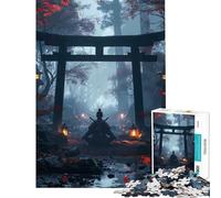 Jigsaw Puzzles 1000 Piece for Teenagers Japanese Samurai Spiritual Difficult And Challenge Home Decoration Relaxing Games for And 14 Years And over (38X52CM)