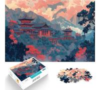 Jigsaw Puzzles 1000 Piece for teenagers Japanese Temple Landscape Lernspielzeug Tolles Geschenk für Spiele52x38cm
