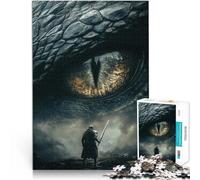 Jigsaw Puzzles 1000 Piece for teenagers Knight Facing Dragon's Eye Lernspielzeug Verbessern Sie das Gedächtnis50x70cm