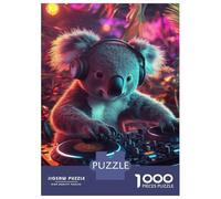 Jigsaw Puzzles 1000 Piece for Teenagers Koala DJ Groove Adult Puzzles Relax Games Pattern Assembly Great Gift for Gaming 38x26cm/1000pcs