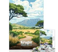 Jigsaw Puzzles 1000 Piece for Teenagers Kruger National Park, South Africa Fun Group Bonding Activity Indoors Memorable Festive Present Option (38x26cm)