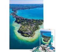 Jigsaw Puzzles 1000 Piece for Teenagers Lago Di Garda, Sirmione Jigsaw for Adults Hands-on Game Analysis And Logic Great Gifts for Gaming (Size 50x75cm)