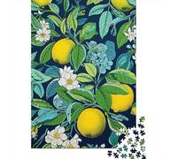 Jigsaw Puzzles 1000 Piece for Teenagers Lemon Floral Pattern Puzzles for Adults Fun Games Analysis And Logic Educational Challenge 70x50cm/1000pcs