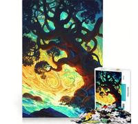 Jigsaw Puzzles 1000 Piece for Teenagers Life Mystic Tree River Zen Impossible Game Parent-child Interaction Christmas Birthday Gifts 38x26cm