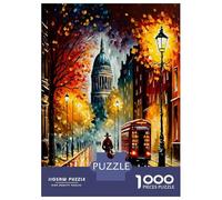 Jigsaw Puzzles 1000 Piece for Teenagers London in Color Adult Puzzles Relaxing Games Pattern Assembly Birthday Present, Gifts, 70x50cm/1000pcs