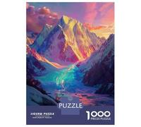 Jigsaw Puzzles 1000 Piece for Teenagers Magical Snowy Mountain Sunset Jigsaw Puzzle Fun Games Perfect Decoration Gifts for Friends And Family 52x38cm/1000pcs
