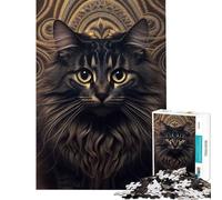 Jigsaw Puzzles 1000 Piece for Teenagers Maine Coon Challenging To Complete For Family Fun Anti-Stress Toys for And 14 Years And over (50x75cm)