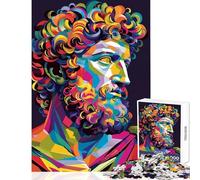 Jigsaw Puzzles 1000 Piece for Teenagers Marcus Aurelius Pop Art Colorful 1000 Jigsaw Puzzle Relax Games Great Gifts for Games Home Art Decor (50x75cm)