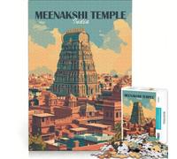 Jigsaw Puzzles 1000 Piece for Teenagers Meenakshi Temple India Educational Games Pattern Assembly Artists' Collection Fine Arts 38x26cm